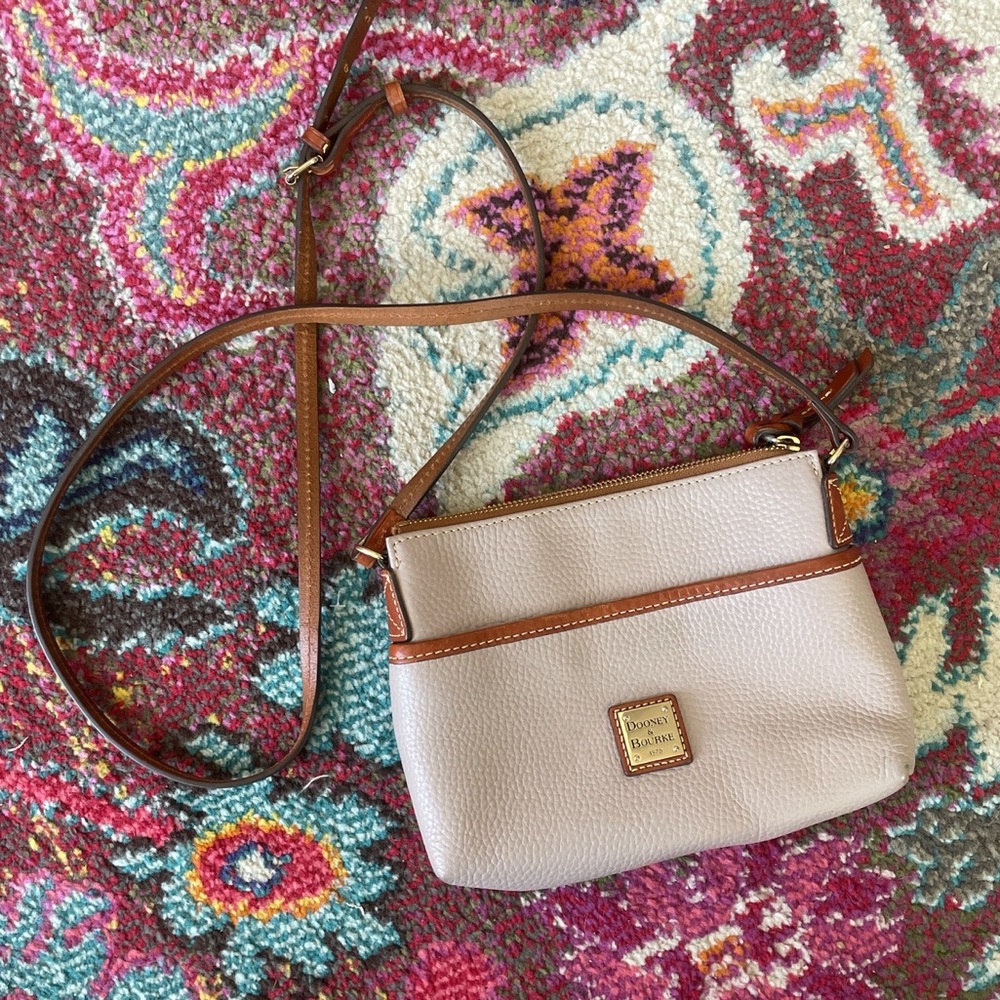 Dooney & Burke Pebble Grain Ginger Pouchette Crossbody